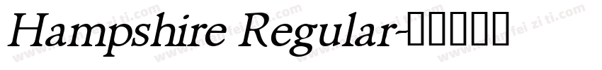 Hampshire Regular字体转换